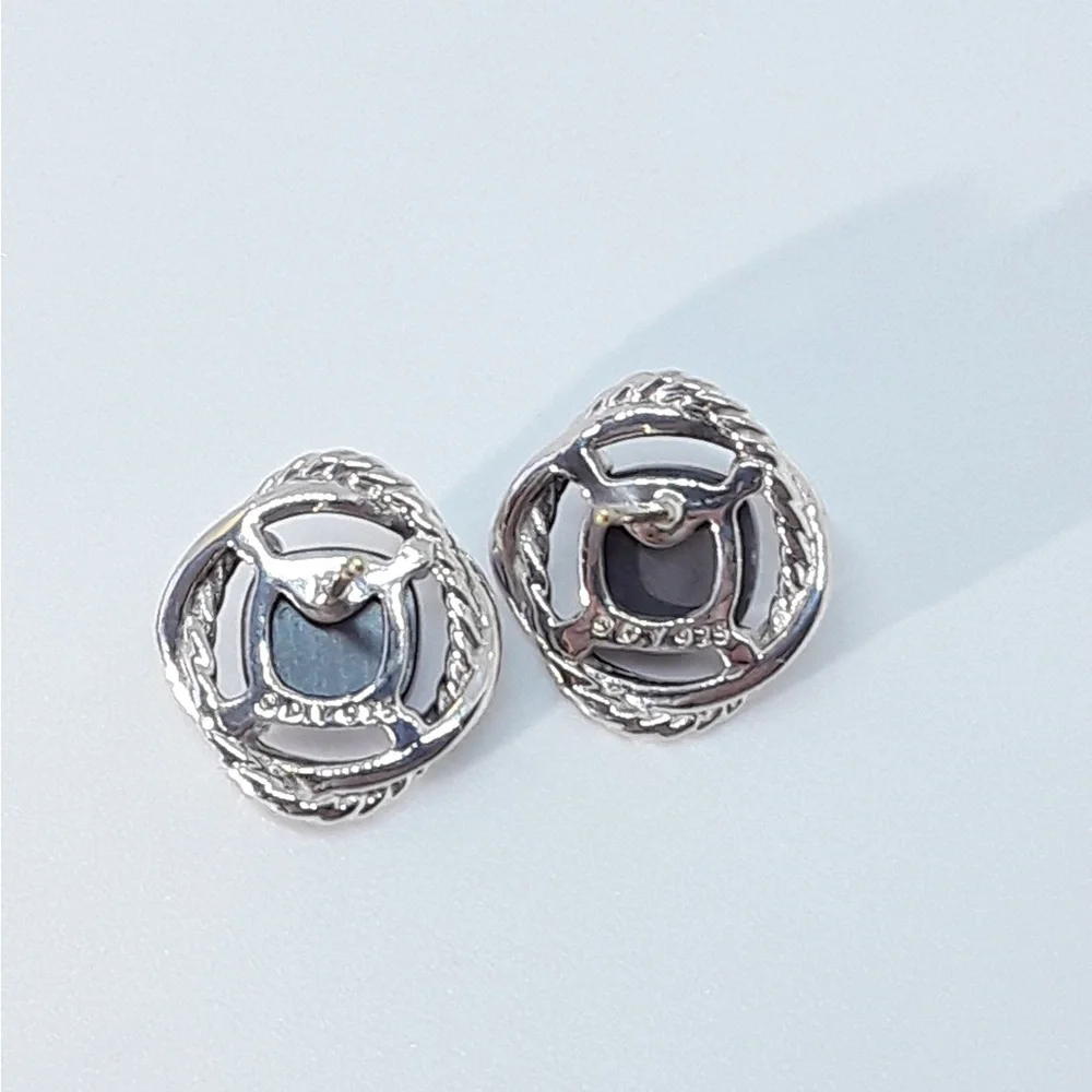 David Yurman black orchid infinity earrings - Picture 2 of 6